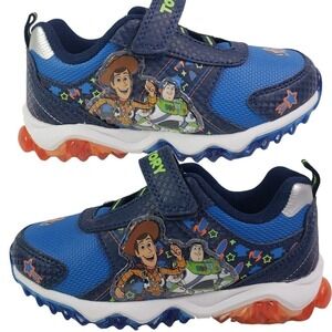 Disney‎ Pixar Toy Story Boy's Lighted Athletic Sneaker, Blue/Green size 6 New